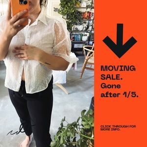 Zara puff sleeve button down